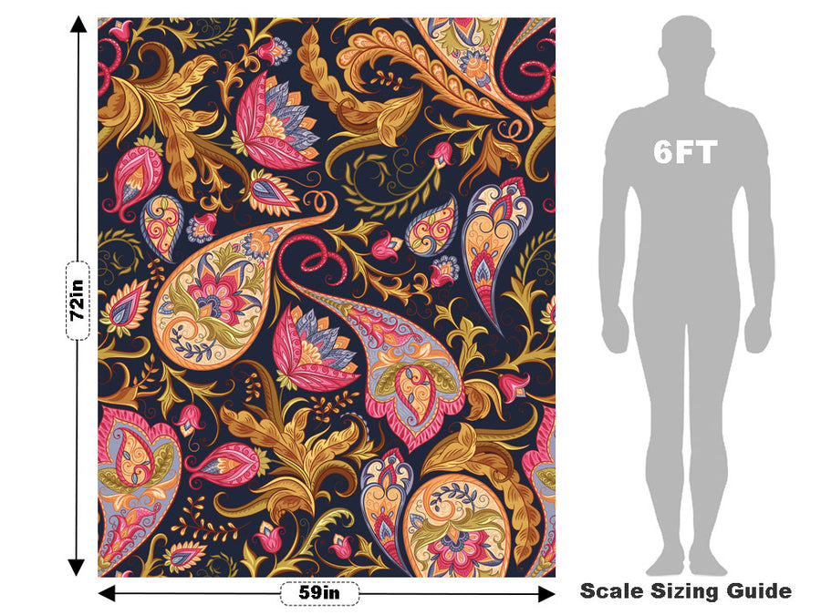 Babushka Babushka Paisley Vehicle Wrap Scale~Rwraps Series 914 Babushka Babushka Paisley Measurements~1