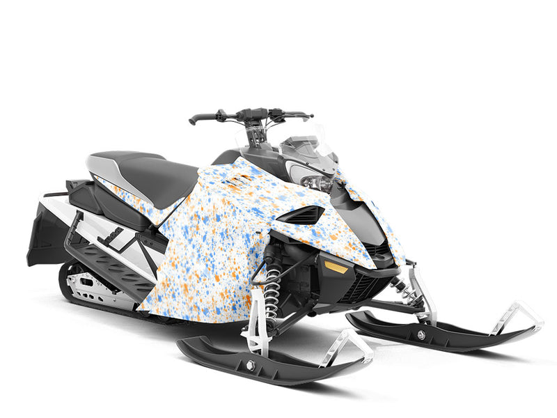 Baby Blues Paint Splatter Custom Wrapped Snowmobile