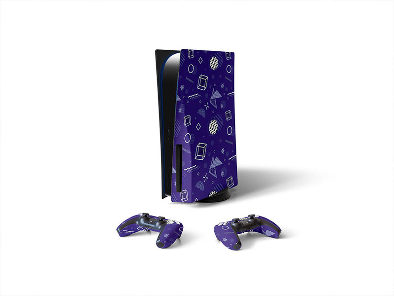 back again abstract geometric Sony PS5 DIY Skin