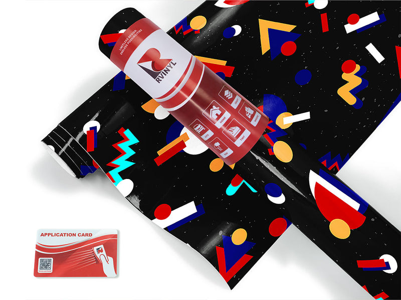background retro abstract geometric Craft Vinyl Roll