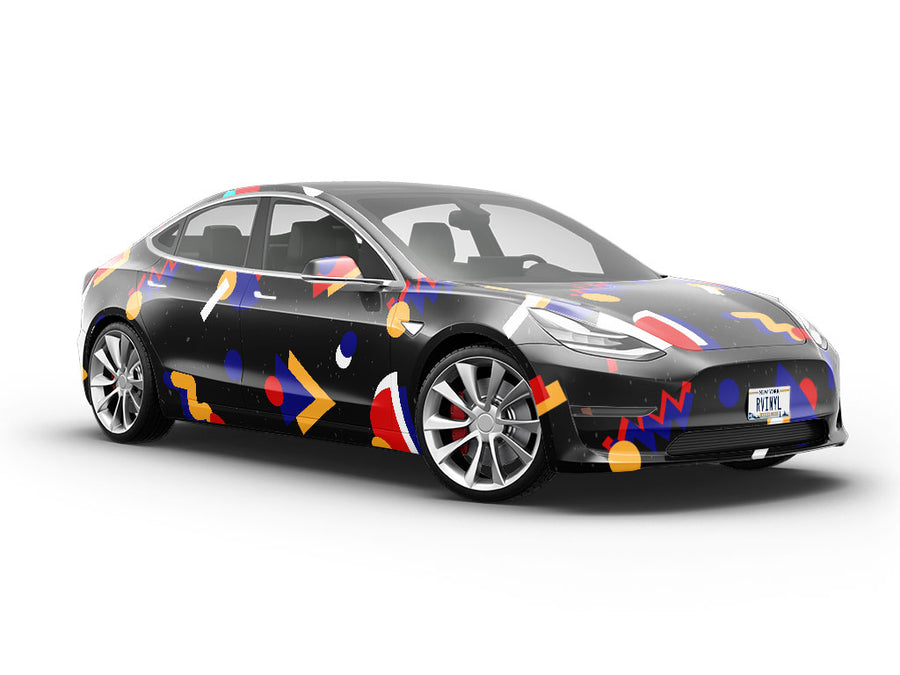 Background Retro Abstract Vehicle Vinyl Wrap