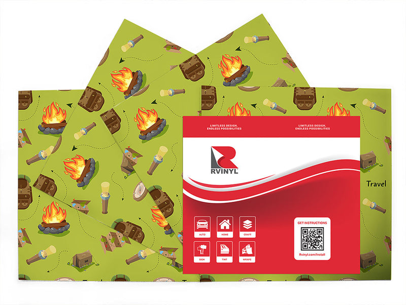 backyard explorations camping Craft Vinyl Sheet Pack