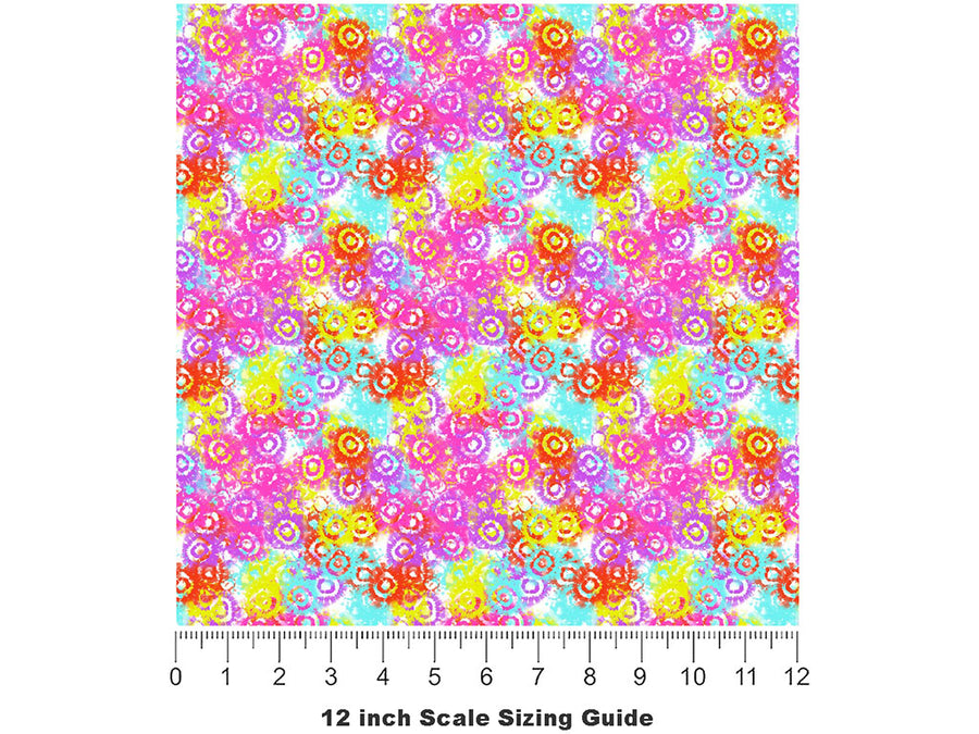 Bacterial Beauty Tie Dye Vinyl Film Pattern Size 12 inch Scale~Rwraps Bacterial Beauty Tie Dye Sizing Chart~2