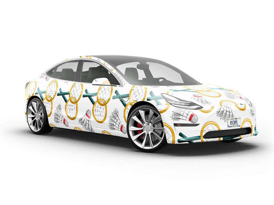 Badminton Practice Sport Vehicle Vinyl Wrap