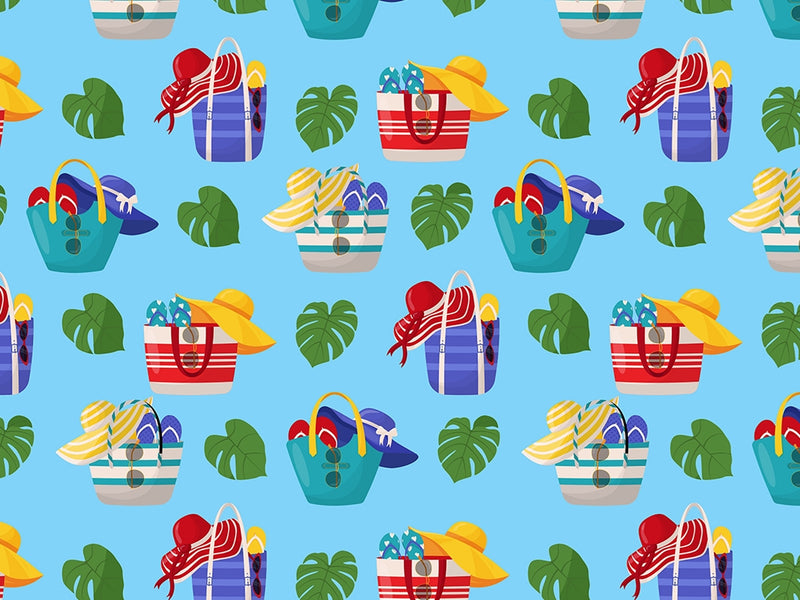 Bags Packed Summertime Vinyl Wrap Pattern~Rwraps Series 914 Digitally Printed Vinyl Wrap~0