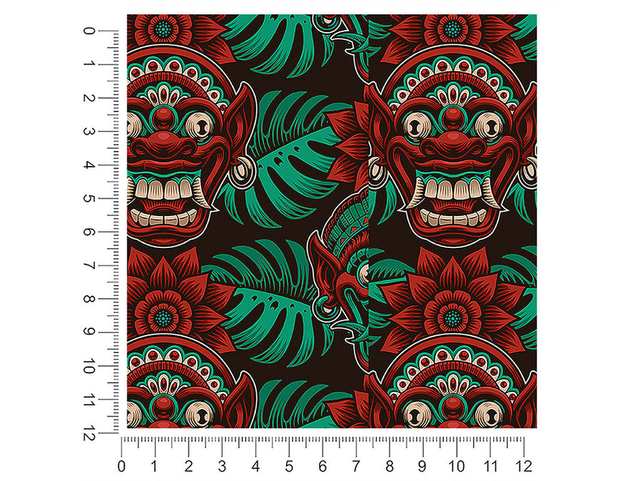 bali mask japanese 1ft x 1ft Craft Sheets