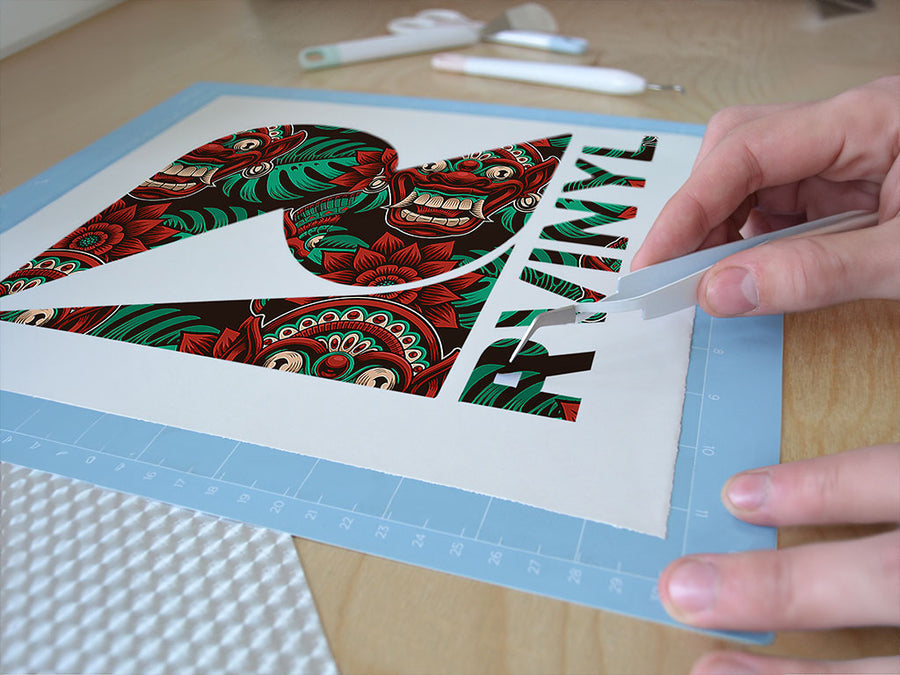 bali mask japanese Easy Weed Craft Vinyl