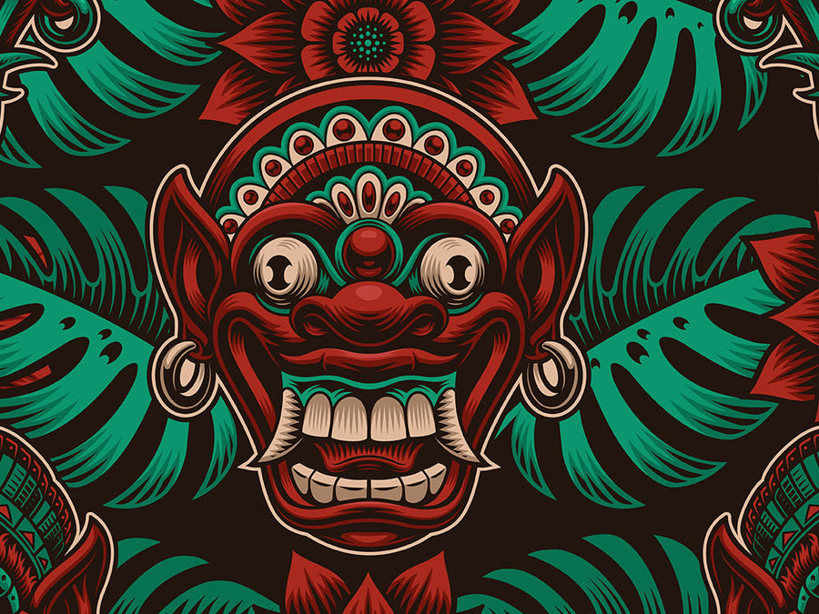 Bali Mask Japanese Vinyl Wraps~Rwraps Series 914 Digitally Printed Vinyl Wrap~0