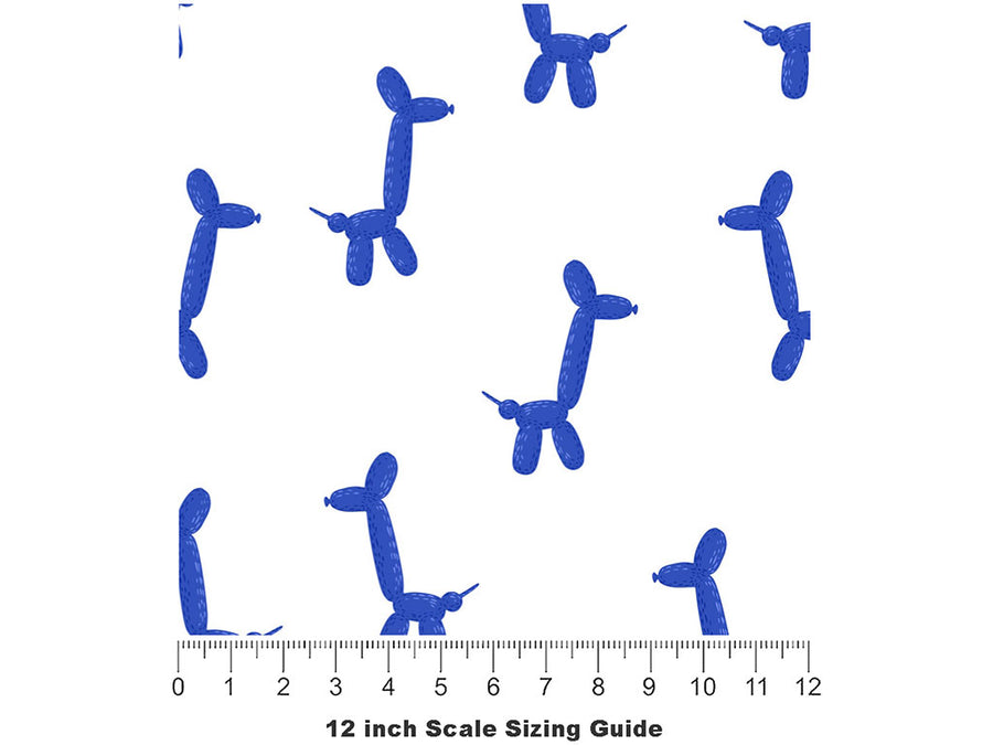 Balloon Dogs Circus Vinyl Film Pattern Size 12 inch Scale~Rwraps Balloon Dogs Circus Sizing Chart~2