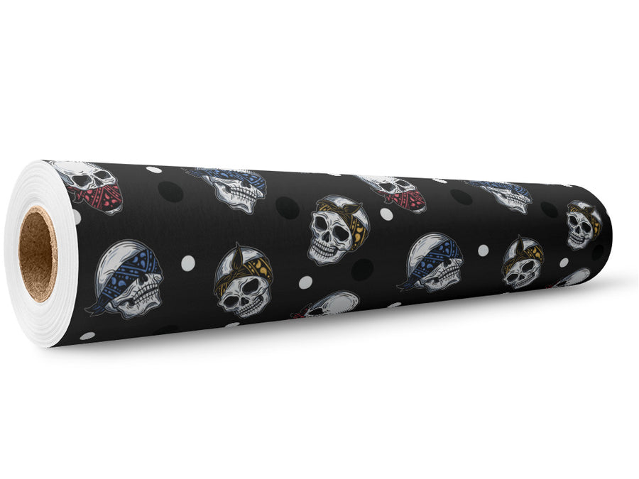 Bandana Three Monkeys Halloween Wrap Film Wholesale Roll~Rwraps Series 914 Digitally Printed Vinyl Roll~5