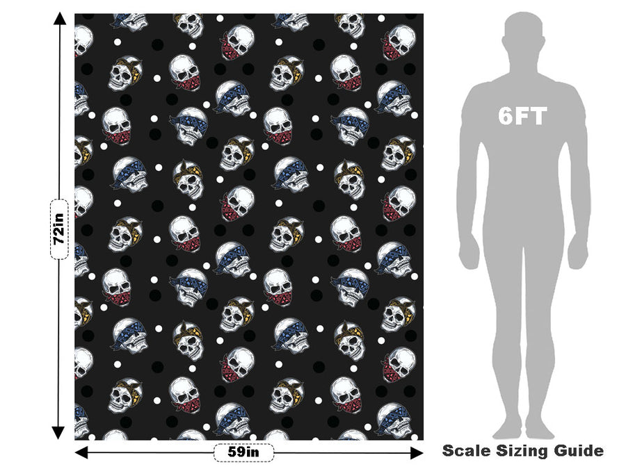 Bandana Three Monkeys Halloween Vehicle Wrap Scale~Rwraps Series 914 Bandana Three Monkeys Halloween Measurements~1