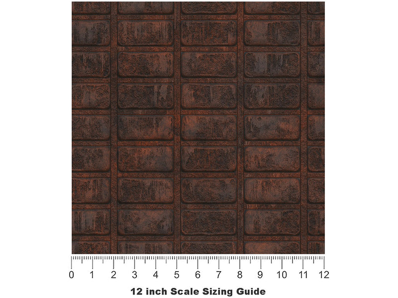Banded Iron Rust Vinyl Film Pattern Size 12 inch Scale~Rwraps Banded Iron Rust Sizing Chart~3