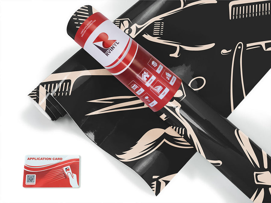 barbershop tools barber shop Craft Vinyl Roll