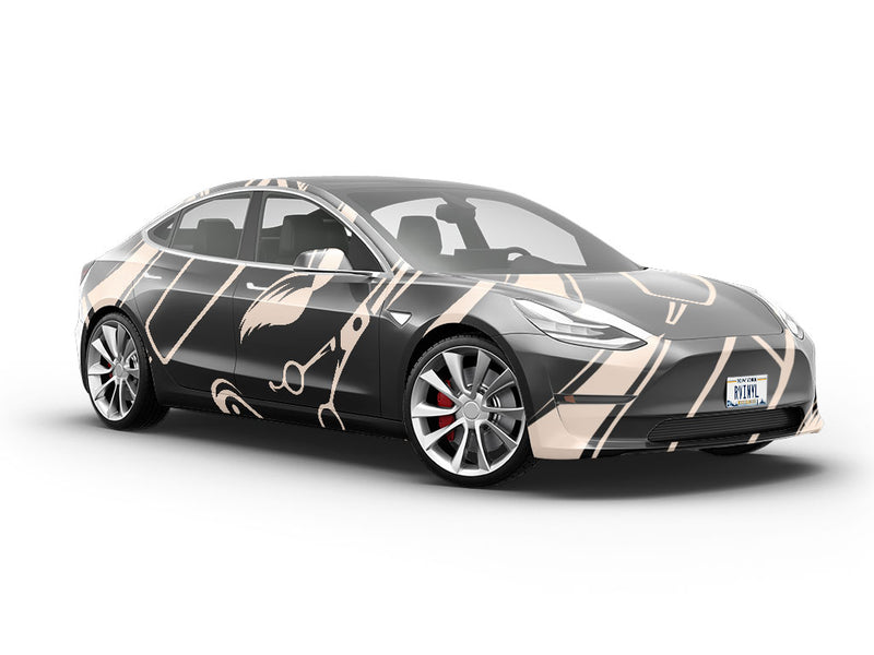 Barbershop Tools Barber Vehicle Vinyl Wrap
