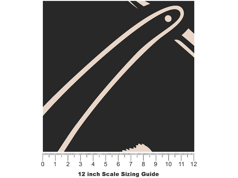 Barbershop Tools Barber Vinyl Film Pattern Size 12 inch Scale~Rwraps Barbershop Tools Barber Sizing Chart~2