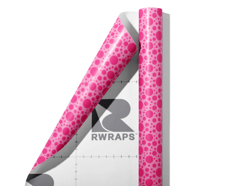 Barbie Pink Polka Dot Wrap Film Sheets~Rwraps Series 914 Barbie Pink Polka Dot Scrolled Sheet~3