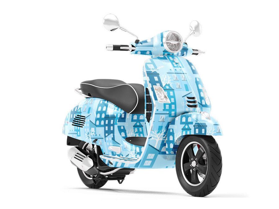 Bare Trees Cityscape Vespa Scooter Wrap Film