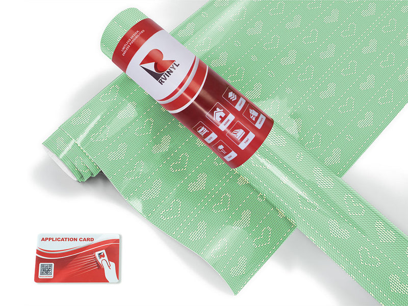 bashful teal heart Craft Vinyl Roll