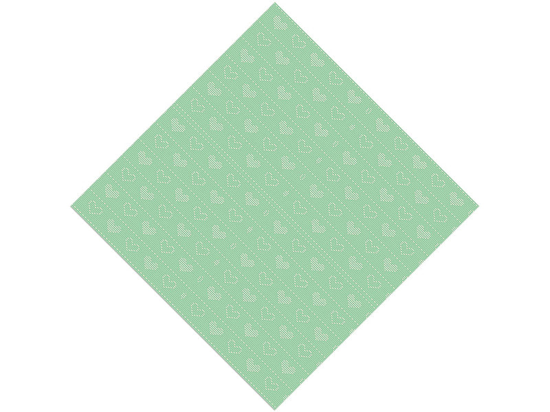 Bashful Teal Heart Vinyl Wrap Pattern