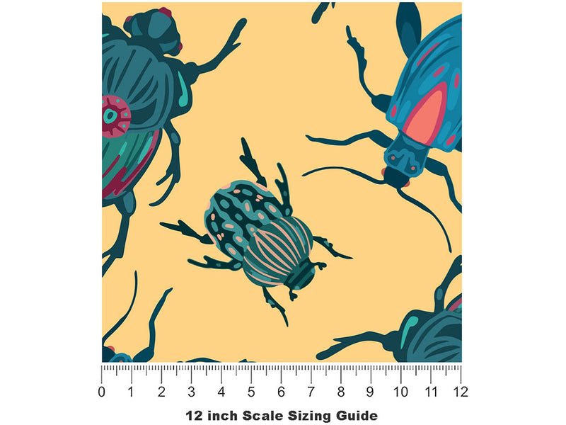 Basic Collection Bug Vinyl Film Pattern Size 12 inch Scale~Rwraps Basic Collection Bug Sizing Chart~2
