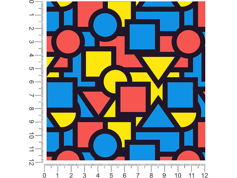 basic geometry abstract geometric 1ft x 1ft Craft Sheets