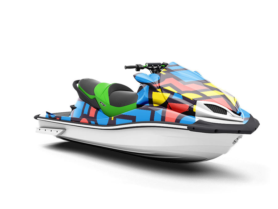 Basic Geometry Abstract Jet Ski Vinyl Customized Wrap