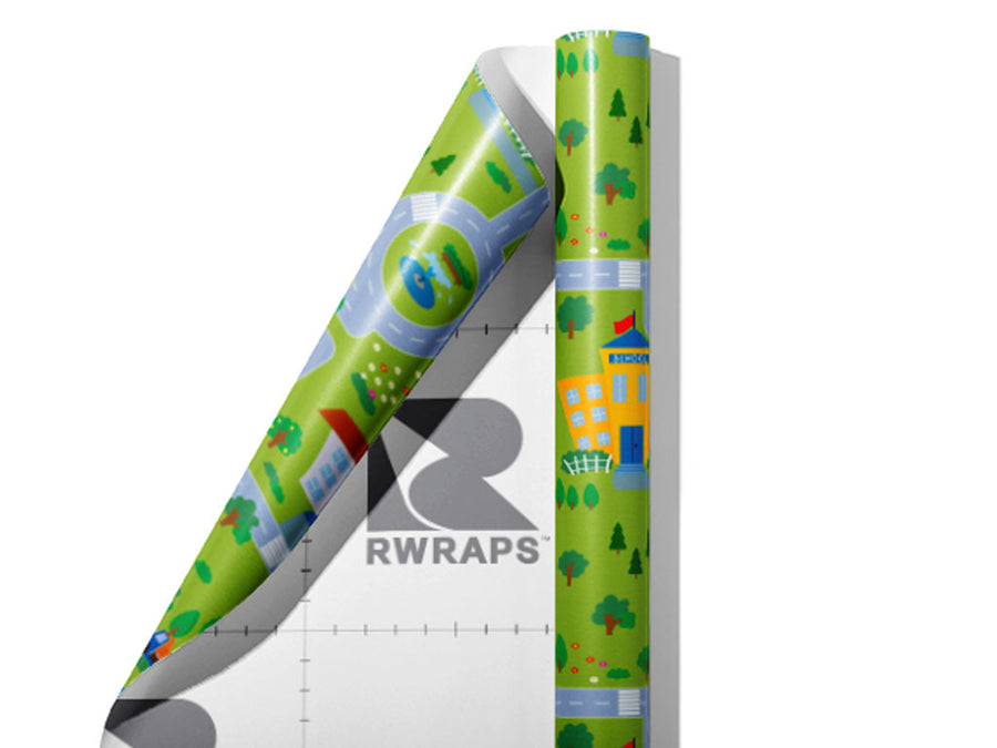 Basic Necessities Cityscape Wrap Film Sheets~Rwraps Series 914 Basic Necessities Cityscape Scrolled Sheet~4