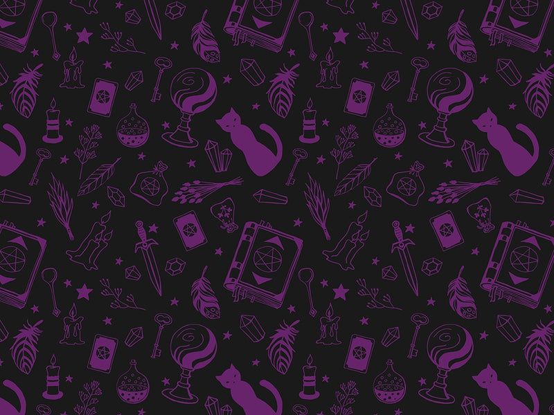 Basic Spellwork Witch Vinyl Wrap Pattern~Rwraps Series 914 Digitally Printed Vinyl Wrap~0