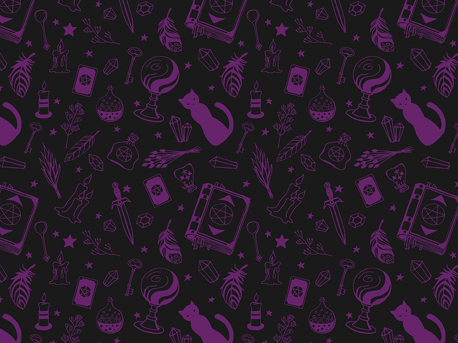 Basic Spellwork Witch Vinyl Wrap Pattern~Rwraps Series 914 Digitally Printed Vinyl Wrap~0