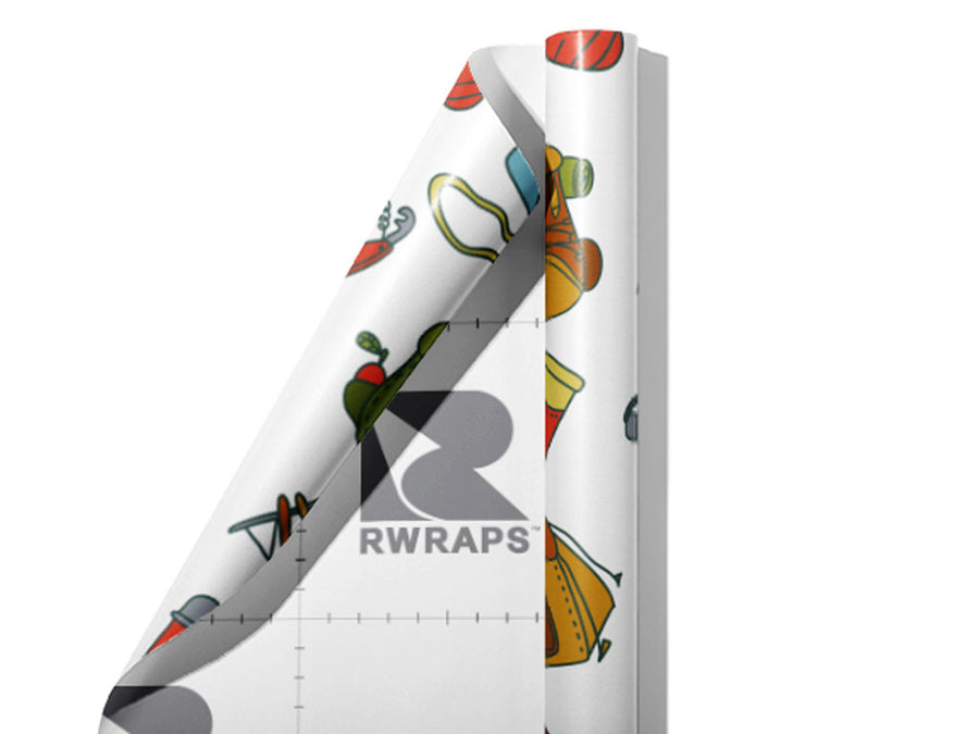 Basic Supplies Camping Wrap Film Sheets~Rwraps Series 914 Basic Supplies Camping Scrolled Sheet~3