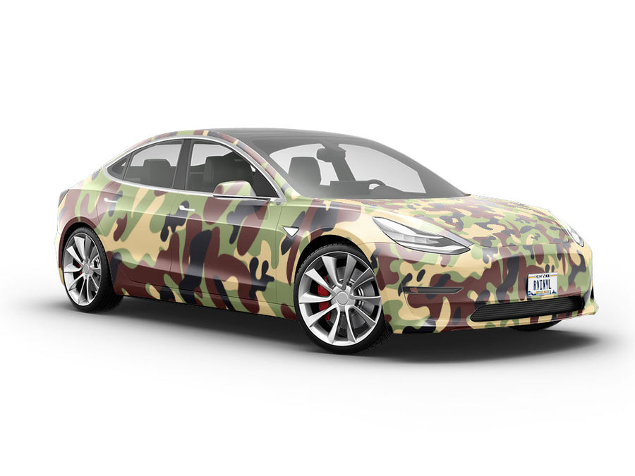 Basin Beige Camouflage Vehicle Vinyl Wrap