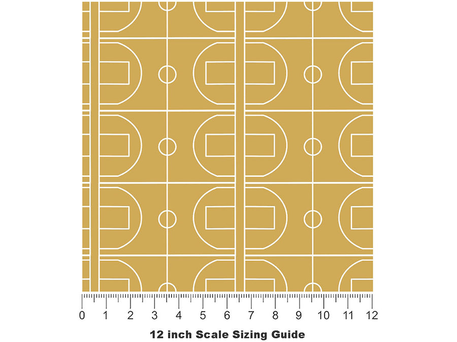 Basketball Court Sport Vinyl Film Pattern Size 12 inch Scale~Rwraps Basketball Court Sport Sizing Chart~2