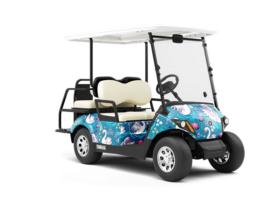 Bath Time Birds Wrapped Golf Cart