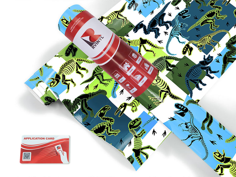 battered blues dinosaur Craft Vinyl Roll