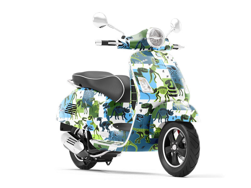Battered Blues Dinosaur Vespa Scooter Wrap Film