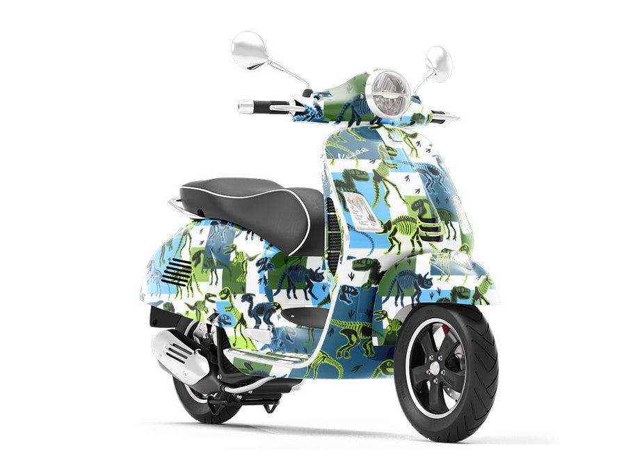 Battered Blues Dinosaur Vespa Scooter Wrap Film