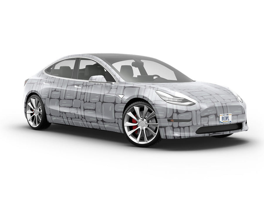 Battleship Grey Brick Vehicle Vinyl Wrap