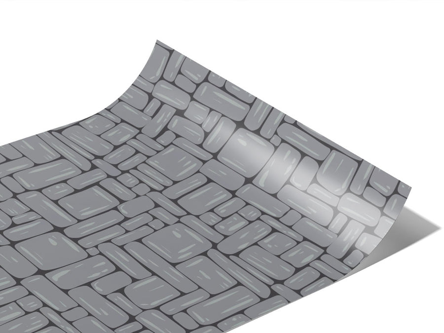 Battleship Grey Brick Vinyl Wraps~Rwraps Series 914 Digitally Printed Vinyl Wrap~1