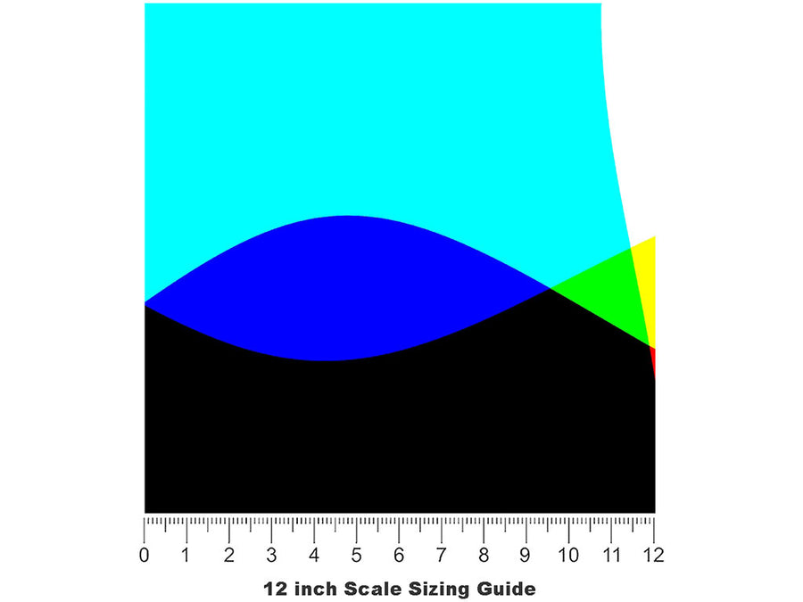 Be Back Retro Vinyl Film Pattern Size 12 inch Scale~Rwraps Be Back Retro Sizing Chart~2