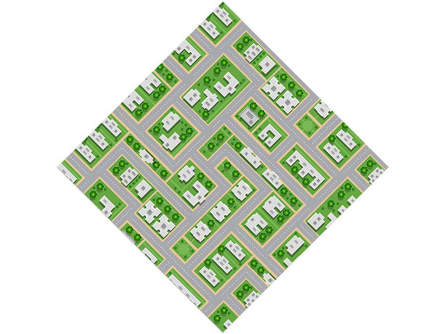 Be Neighborly Cityscape Vinyl Wrap Pattern