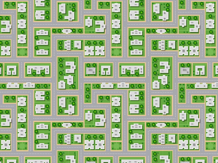 Be Neighborly Cityscape Vinyl Wrap Pattern~Rwraps Series 914 Digitally Printed Vinyl Wrap~0