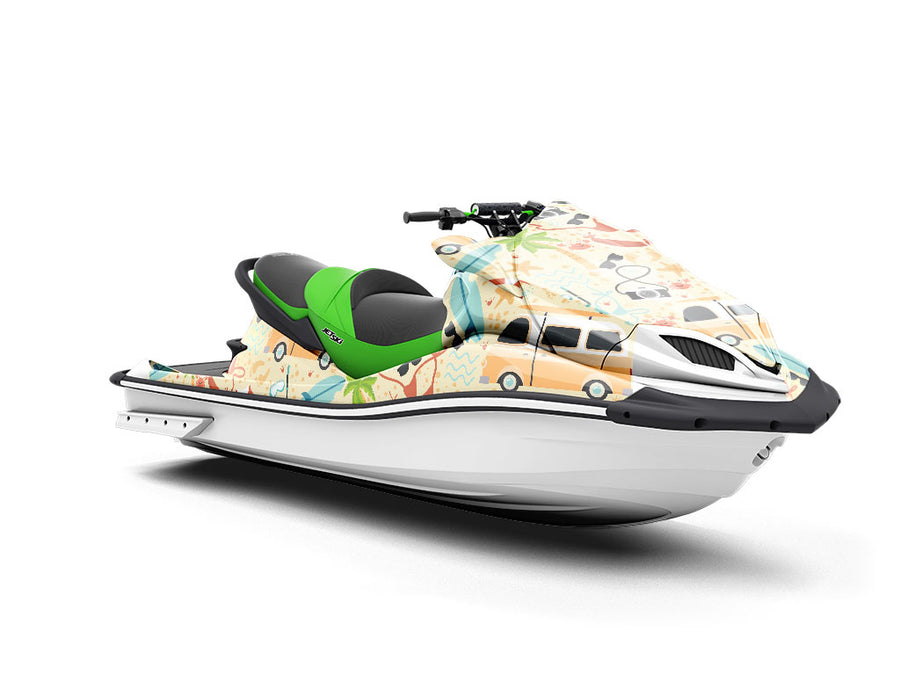 Beach Life Summertime Jet Ski Vinyl Customized Wrap
