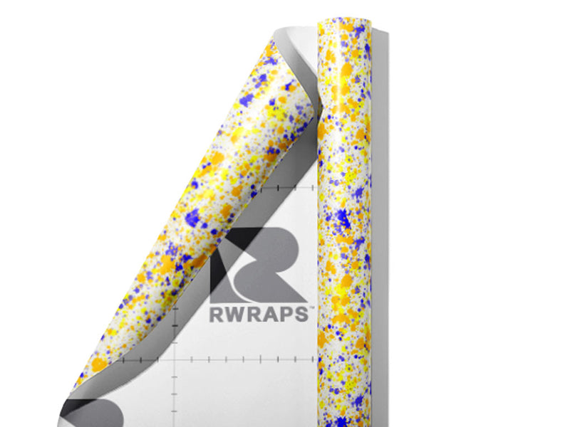 Beachy Vibes Paint Splatter Wrap Film Sheets~Rwraps Series 914 Beachy Vibes Paint Splatter Scrolled Sheet~3