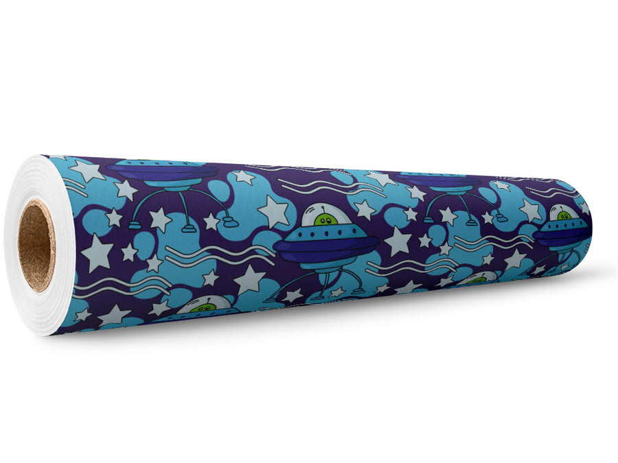 Beamed Up Science Fiction Wrap Film Wholesale Roll~Rwraps Series 914 Digitally Printed Vinyl Roll~5
