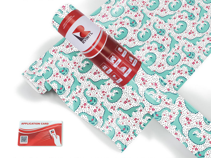 beaming brontosaurs dinosaur Craft Vinyl Roll