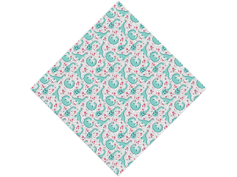 Beaming Brontosaurs Dinosaur Vinyl Wrap Pattern