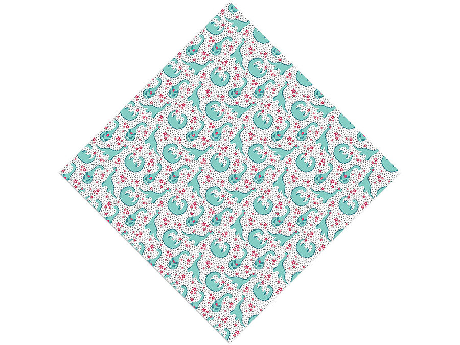 Beaming Brontosaurs Dinosaur Vinyl Wrap Pattern