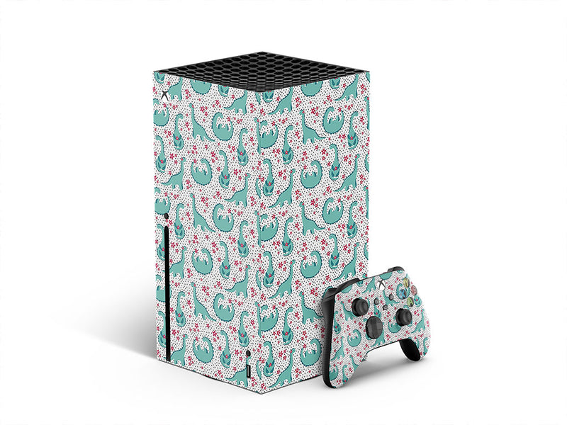 beaming brontosaurs dinosaur XBOX DIY Decal