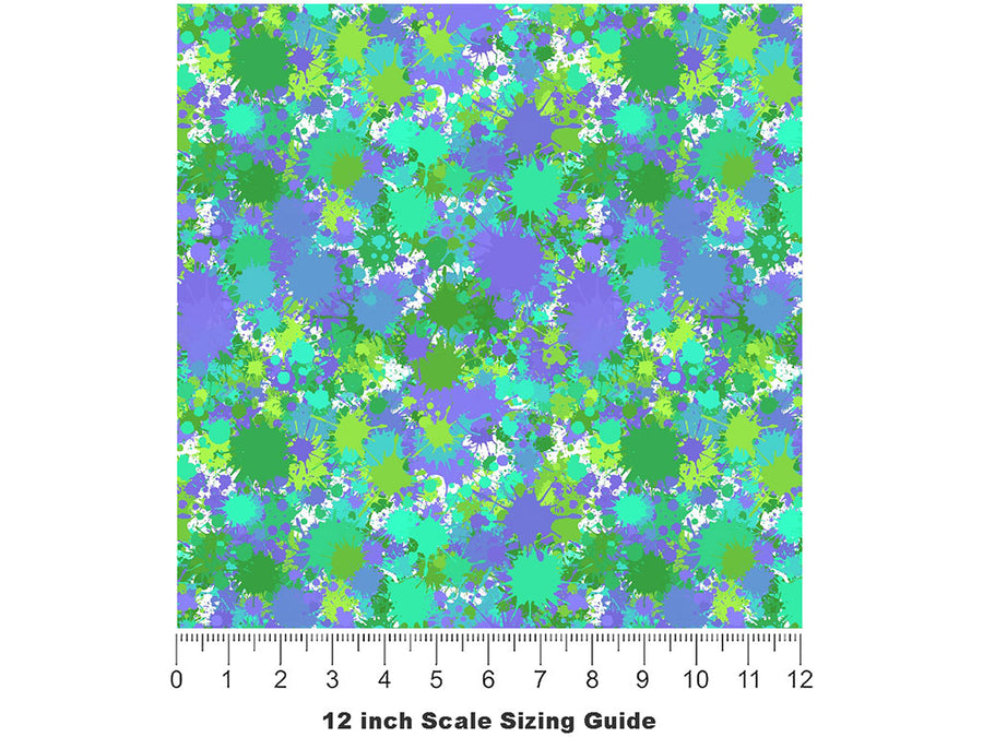 Beat Boy Paint Splatter Vinyl Film Pattern Size 12 inch Scale~Rwraps Beat Boy Paint Splatter Sizing Chart~2