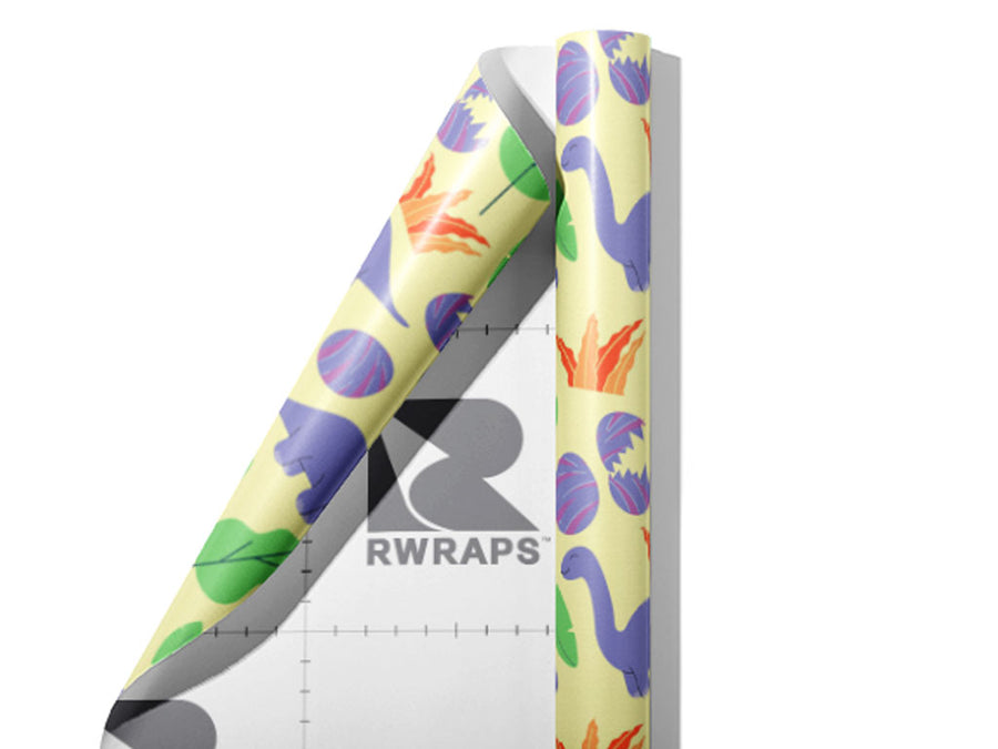 Beatific Brontosaurs Dinosaur Wrap Film Sheets~Rwraps Series 914 Beatific Brontosaurs Dinosaur Scrolled Sheet~3